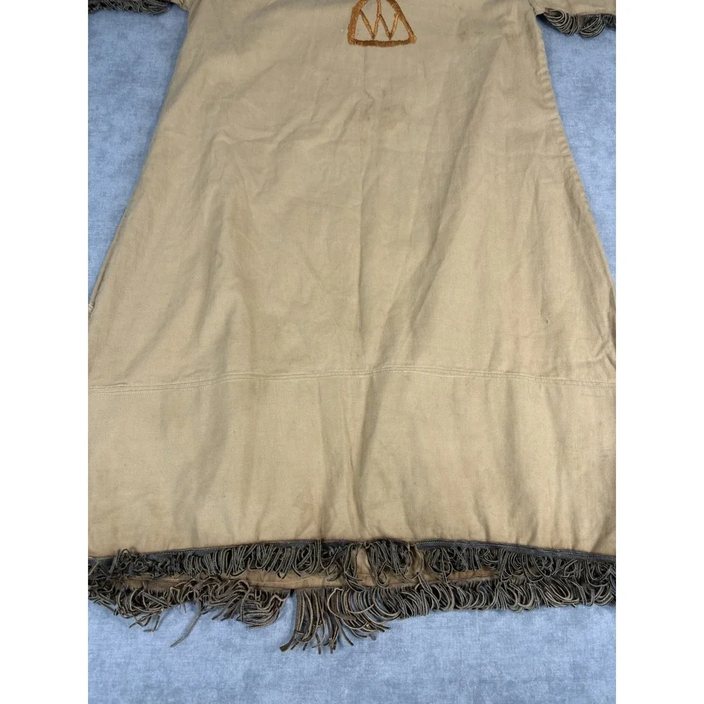 Vintage Handmade Camp Ceremonial Dress Fringe Embroidered CFG Folk Costume